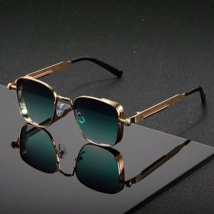 Luxury Retro Octagonal Metal Frame Gradient UV400 Fashion Sunglasses