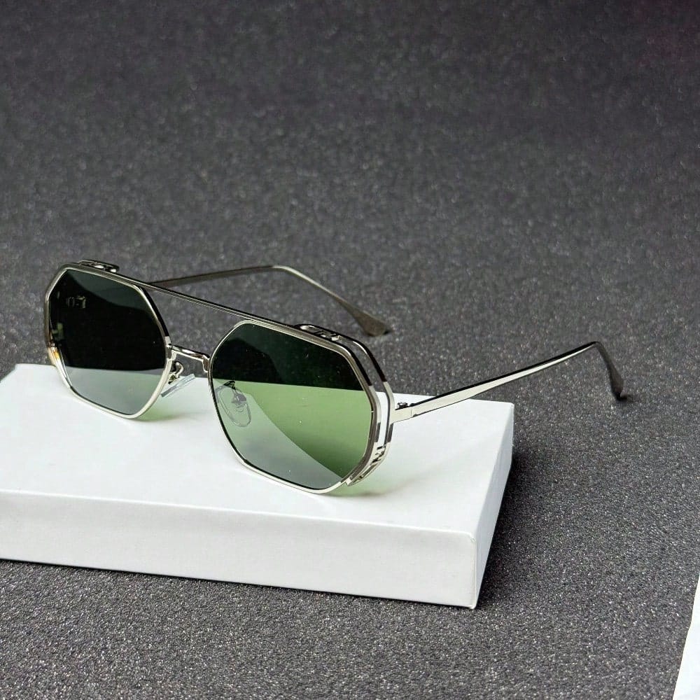 Modern Retro Metallic Octagon Frame Premium Eyewear Collection