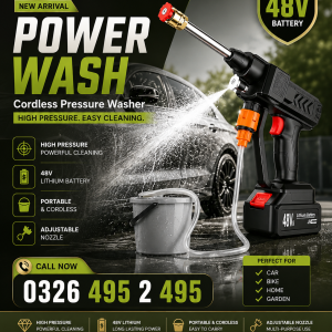 48V Cordless High Pressure Power Cleaning Washer