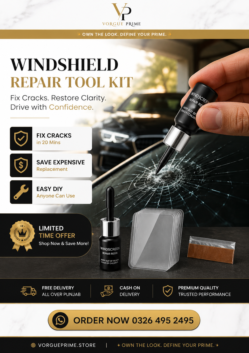 Windsheild Repair Tool Kit